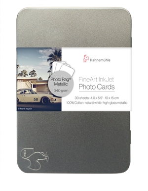 Hahnemühle Photo Rag Metallic 340 g/m² Photo Cards - 10 x 15, sheets